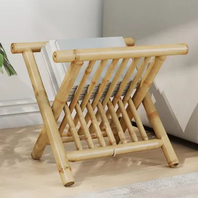 vidaXL Suport pentru reviste, 42x30,5x34,5 cm, bambus
