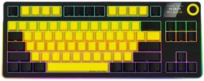 Tastatură mecanică Lorgar - KBP70TKLW, wireless, Linear, RGB, negru/galben