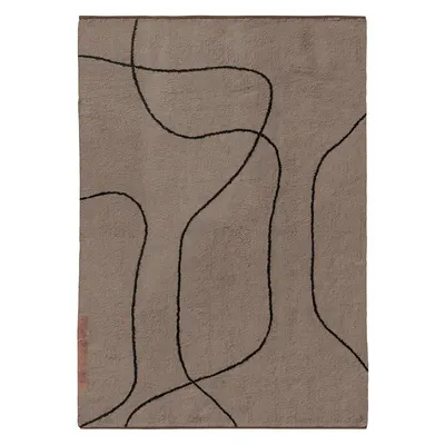 Covor maro lavabil din bumbac 140x200 cm Shadow – Mette Ditmer Denmark