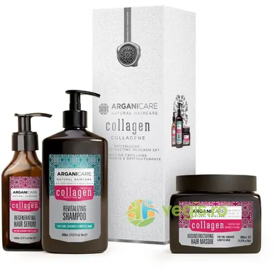 Set Trio pentru Revitalizarea si Restructurarea Parului cu Colagen 400ml + 500ml + 100ml