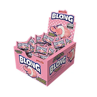 Guma de mestecat Blong Yogurt Peccin, umplutura de iaurt si capsuni, cutie 40 buc x 5 g Engros