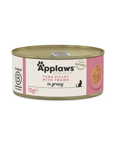 APPLAWS Cat Adult Tuna with Prawn in Gravy 70 g în sos