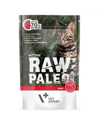 VETEXPERT RAW PALEO Kitten hrana umeda pisoi 100 g cu vita