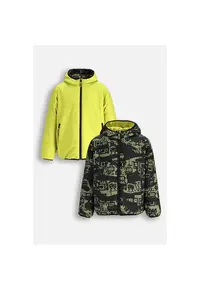 Geaca - Negru/Verde neon/Kaki