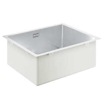 Chiuveta bucatarie Grohe K700U 31574SD1, 54 x 44 cm, 1 cuva, montare pe/sub blat, evacuare automata, kit montaj si evacuare, Otel inoxidabil