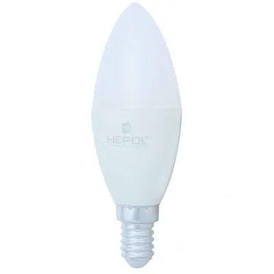 Bec LED HEPOL, forma lumanare, E14, 8W, 25000 ore, 3000K