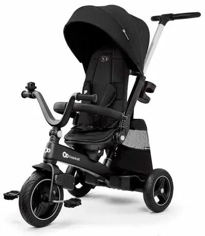 Triciclu KinderKraft - Easytwist, negru