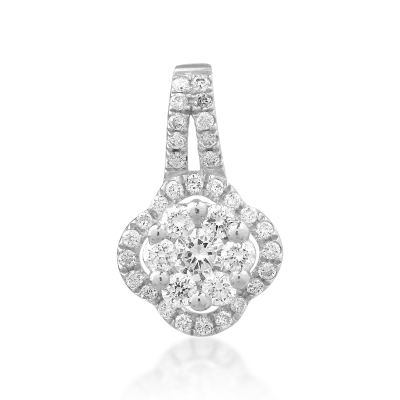 Pandantiv din aur alb cu diamante de 0.323ct