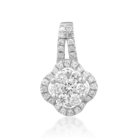 Pandantiv din aur alb cu diamante de 0.323ct