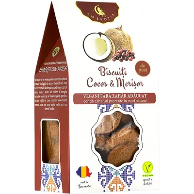 Biscuiti cu Cocos si Merisor fara Zahar Adaugat 130g