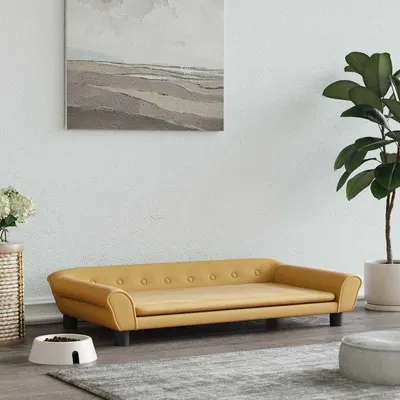 vidaXL Pat de câini, maro, 100x50x21 cm, catifea