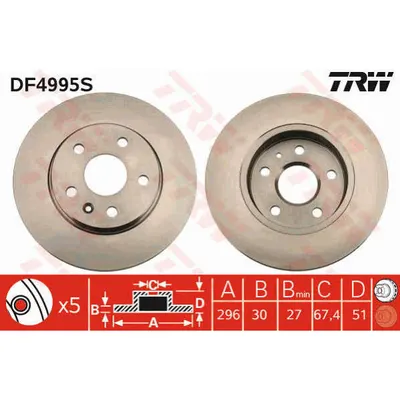 Disc frana TRW DF4995S