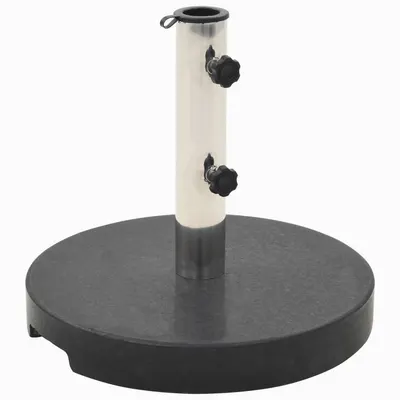 Gossi suport umbrela de soare, negru, granit, 20 kg, rotund