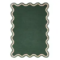 Covor verde închis țesut manual din amestesc de lână 160x230 cm Rivo Wool – Flair Rugs