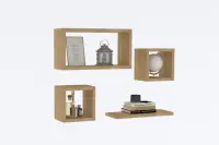 Set rafturi suspendate BABI, stejar safir, 24x15x44 cm