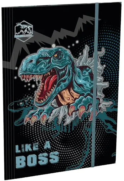 Dosar cu bandă elastică Lizzy Card Dino Cool Boss - A4