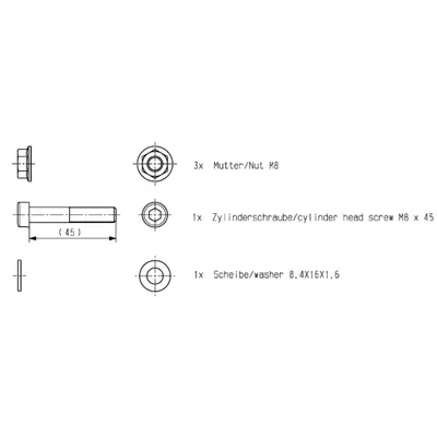 Set șuruburi motor Brose Drive Cmag