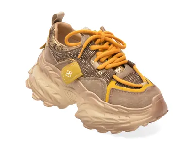Pantofi sport GRYXX bej, LY80018A, din piele ecologica