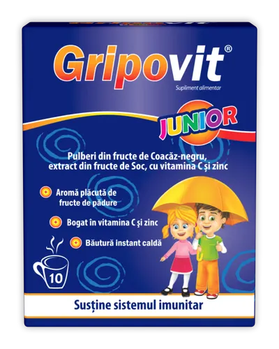 Gripovit Junior, 10 plicuri, Zdrovit
