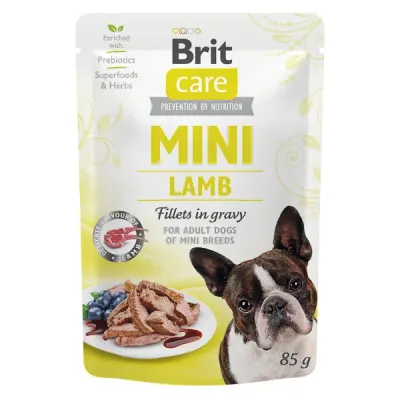 Brit Care Dog Mini Plic, hrana umeda, File miel, în sos 85g 85g