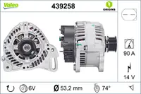Alternator (14V, 90A) potrivit VW TRANSPORTER T4 1.9D 2.0 07.90-04.03