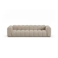 Canapea bej cu tapițerie din chenille 290 cm Lupine – Micadoni