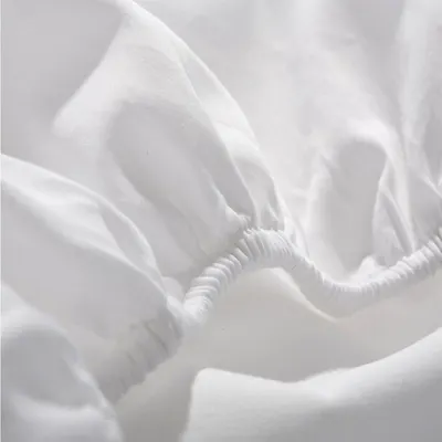 Cearsaf din bumbac jersey cu elastic pe contur 140x70 cm alb