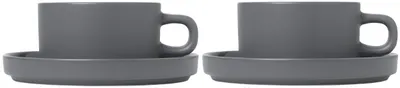 Set 2 cești de ceai Blomus - Pilar, 170 ml, gri