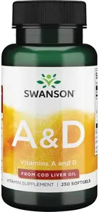 Vitamins A & D, 250 capsule moi, Swanson