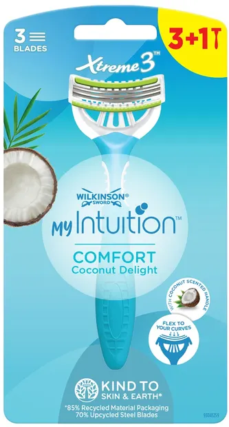Wilkinson Sword Xtreme3 Aparat de ras pentru femei Coconut, 3 + 1 buc