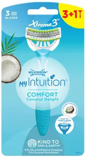 Wilkinson Sword Xtreme3 Aparat de ras pentru femei Coconut, 3 + 1 buc