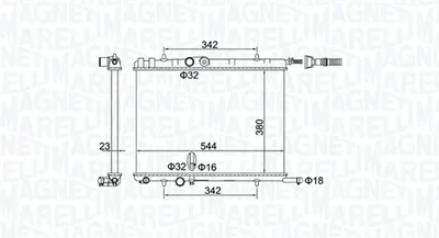 Radiator Racire Motor Potrivit Citroen Berlingo, Berlingo Minivan, C4, C4 I, Xsara, Xsara Picasso; Peugeot 206, 206+, 307, Partner, Partner Minivan 1.1-2.0d