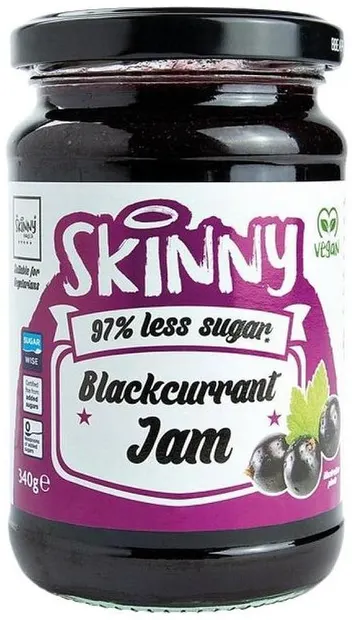 Skinny Jam Blackcurrant, 340 g, Skinny Food Co