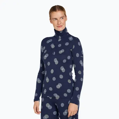 Bluza termică pentru femei Icebreaker Merino 260 Vertex LS Half Z Falling Flakes