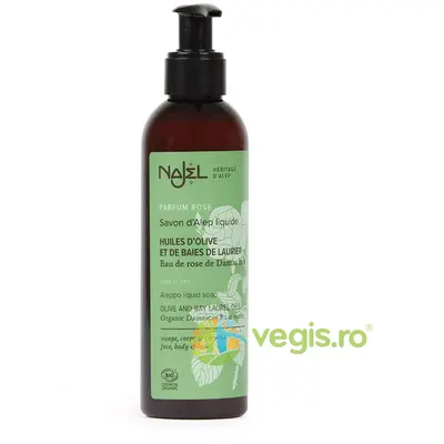 Sapun de Alep Lichid cu Trandafiri de Damasc Ecologic/Bio 200ml