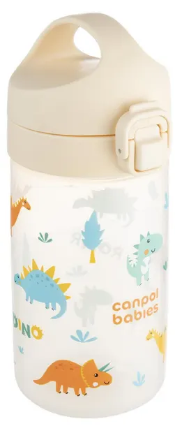 Sticlă pentru copii Canpol - Junior, 400 ml, bej