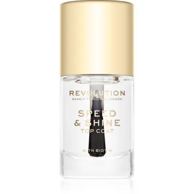 Revolution Speed & Shine lac de unghii cu uscare rapida translucid 10 ml