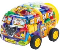 Constructor în cutie Raya Toys - Autobuz, 140 de piese
