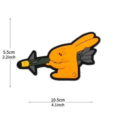 Velcro Patch BUNNY BOOMSTICK PVC Fosforescent - Default Title