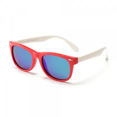 Ochelari De Soare Copii Techsuit D802, Polarizati, Protectie UV, Rosii Albi Verzi