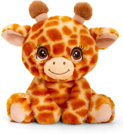 Jucărie de pluș ecologică Keel Toys Keeleco Adoptable World - Girafă, 25 cm