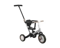 Tricicleta pentru copii KikkaBoo Flip Grey, multifunctionala, transformabila 5 in 1 cu scaun reglabil, bara de protectie detasabila, potrivita de la 1 an la 5 ani