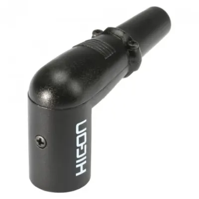 Conector de lipit XLR 3 pini tata unghi 90 grade, Hicon HI-X3RM-M
