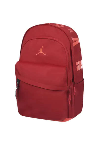 Rucsac 9A0172-R78 - rosu si roz neon - 48x30x13cm - cu compartiment pentru laptop - cu buzunare laterale pentru bauturi