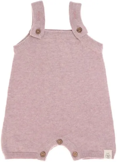 Salopeta pentru bebeluși Lassig - Cozy Knit Wear, 50-56 cm, 0-2 luni, roz