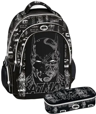 Set școlar rucsac și penar Graffiti Batman - Dark Knight