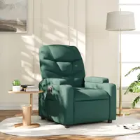 Gossi fotoliu rabatabil, verde inchis, material textil