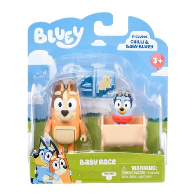 Set 2 figurine, Baby Bluey si Chilli