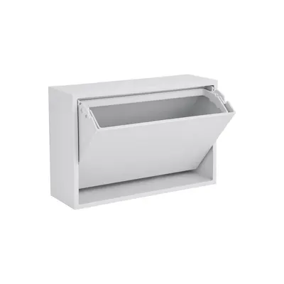 Coș de gunoi alb de montat pe perete din plastic reciclat Mini Box – ReCollector