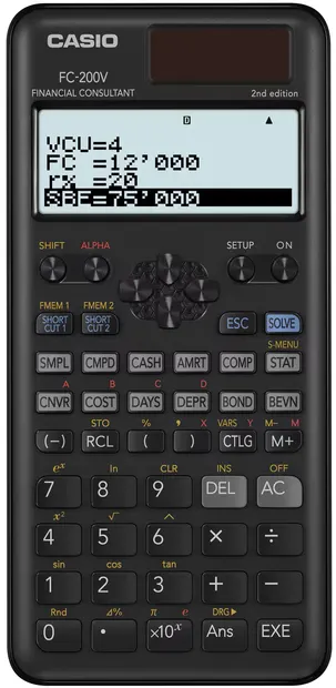 Calculator Casio - FC-200V, financiar, sortiment